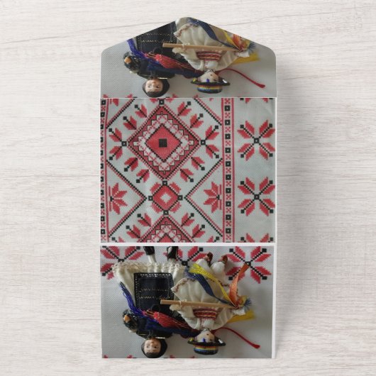 Bruiloft uitnodiging alles in één (Buitenkant)