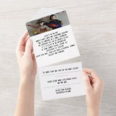 Bruiloft uitnodiging alles in één (Afscheurbaar)