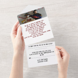 Bruiloft uitnodiging alles in één