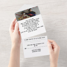 Bruiloft uitnodiging alles in één