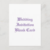 BRUILOFT UITNODIGING BLANCO UITNODIGING BRIEFKAART (Voorkant)