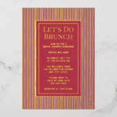 Bruiloft Uitnodiging Brunch Borrel Elegante Roos (Voorkant)