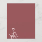 Bruiloft Uitnodiging Budget Boho Bloem Flyer (Achterkant)