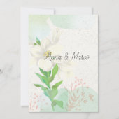 Bruiloft uitnodiging delicate bloemen (Voorkant)