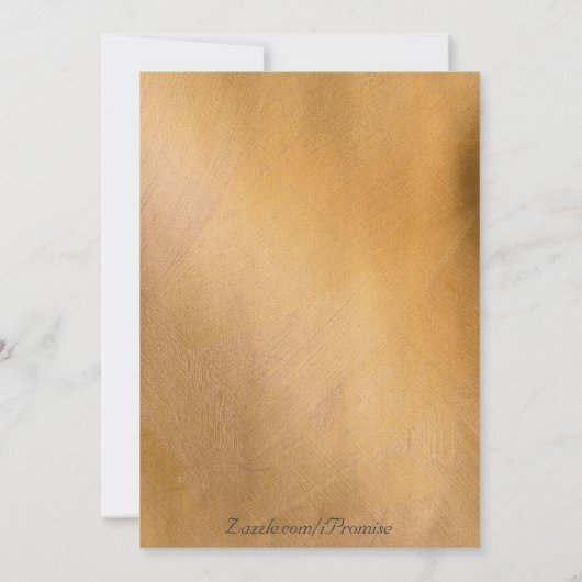 Bruiloft uitnodiging Elegant Koper Grijs (Achterkant)