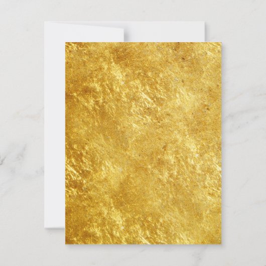 Bruiloft uitnodiging goud zwart Aanpassen (Achterkant)