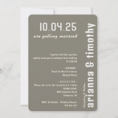 Bruiloft uitnodiging in Sage en lichtgele kleuren (Voorkant)