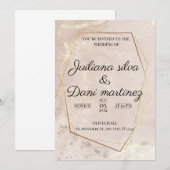 BRUILOFT UITNODIGING KAART ONTWERP (Voorkant / Achterkant)