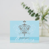 BRUILOFT UITNODIGING:: kroonluchter Briefkaart (Staand voorkant)