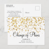 Bruiloft Uitnodiging Met Sterren Gouden Stijl (Voorkant / Achterkant)