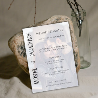 Bruiloft Uitnodiging Sjabloon met foto Slots