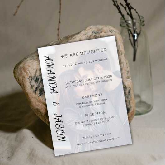 Bruiloft Uitnodiging Sjabloon met foto Slots