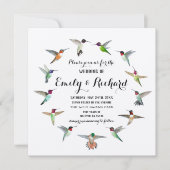 Bruiloft uitnodiging voor kolibries (Voorkant)