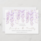 Bruiloft uitnodiging wisteria in bloei waterverf (Voorkant)