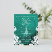 Bruiloft uitnodiging-wit bloemen uitnodiging briefkaart (Staand voorkant)