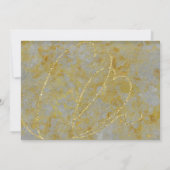 Bruiloft uitnodiging zilveren voering (Achterkant)