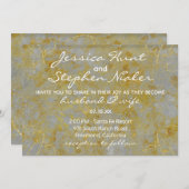 Bruiloft uitnodiging zilveren voering (Voorkant / Achterkant)