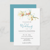 Bruiloft uitnodigingen op een budget unieke bloeme (Voorkant / Achterkant)