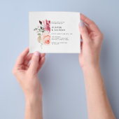 Bruiloft uitnodigingsfolder met bloemen flyer (Hand)