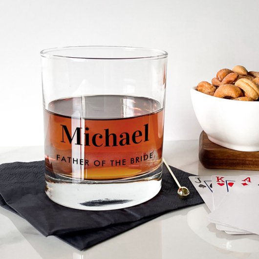 Bruiloft Vader van de bruid Gift Whisky Glas