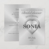 bruiloft van roestvrij staal, geborsteld kaart (Voorkant / Achterkant)