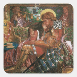 Bruiloft van St George, Prinses Sabra door Rossett Vierkante Sticker