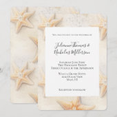 Bruiloft van zeester aan de oceaan  kaart (Voorkant / Achterkant)