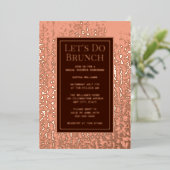 Bruiloft Verjaardag Baby Uitnodiging Brunch Elegan (Staand Voorkant)