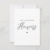 Bruiloft Verkoper Dank u kaart- Bloemist Bedankkaart (Voorkant)