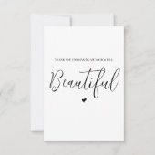 Bruiloft verkoper dank u kaart- haar / make-up bedankkaart (Voorkant)