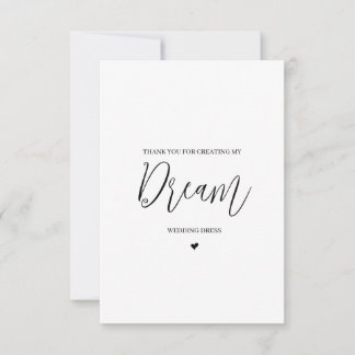Bruiloft verkoper dank u kaart- naaister bedankkaart
