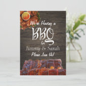 Bruiloft Verloving BBQ uitnodigen Kaart (Staand voorkant)