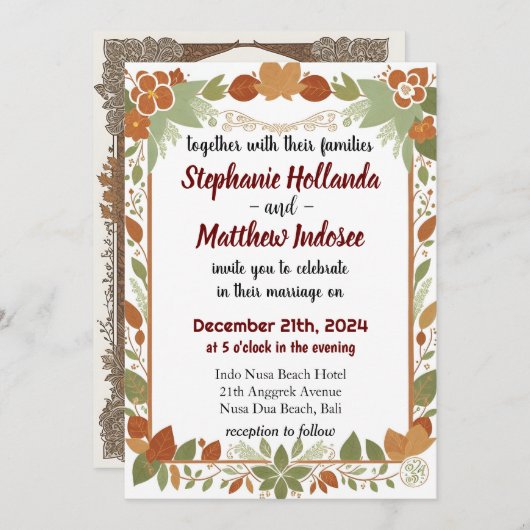 Bruiloft viering is triomf van liefde en vreugde - kaart (Voorkant / Achterkant)