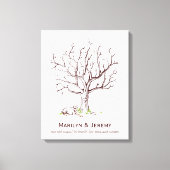 Bruiloft Vingerafdruk Boom (Hond) Canvas Print (Voorkant)