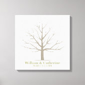 Bruiloft Vingerafdruk Boom - Vierkante Canvas (Voorkant)