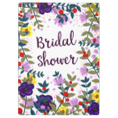 Bruiloft Vintage Rozen Klembord (Achterkant)