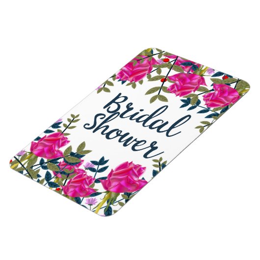 Bruiloft Vintage Rozen Magneet (Linkerzijde)