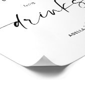 Bruiloft Voedsel en Drinken Teken Minimalist Poster (Hoek)