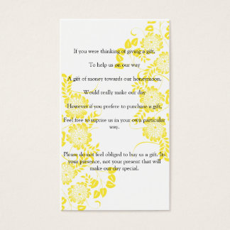 Bruiloft Vraag om geld Visitekaartjes