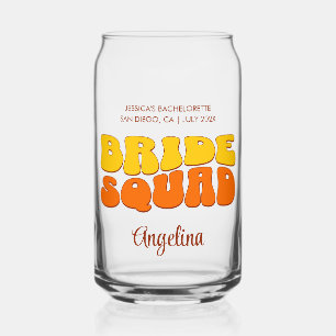 Bruiloft vrijgezellenfeest Bruid Bruidsmeisje Trou Blikvorm Glas