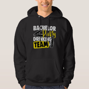 Bruiloft vrijgezellenfeest bruidegom drinkende tea hoodie