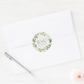 Bruiloft Vrijgezellenfeest Eucalyptus groen krans Ronde Sticker (Envelop)