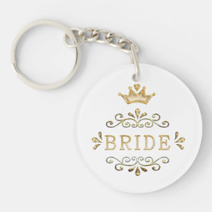 bruiloft, vrijgezellenfeest, gouden feest, glitter sleutelhanger