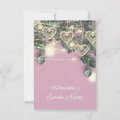 Bruiloft Vrijgezellenfeest rustiek roze zoet 16e Kaart (Achterkant)