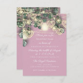 Bruiloft Vrijgezellenfeest rustiek roze zoet 16e Kaart (Voorkant / Achterkant)