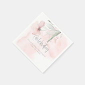 Bruiloft | Waterverf Blush Pink Wild Roos Napkins Servet (Hoek)