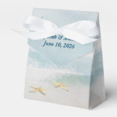 bruiloft waterverf oceaansurf met zeestervis bedankdoosjes (Voorkant Zijde)