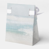 bruiloft waterverf oceaansurf met zeestervis bedankdoosjes (Achterkant)