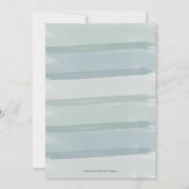 Bruiloft Waterverf penseelstreekuitnodiging Kaart (Achterkant)