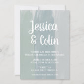 Bruiloft Waterverf penseelstreekuitnodiging Kaart (Voorkant)